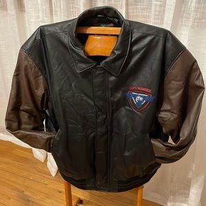 Men Leather Jacket size XXL